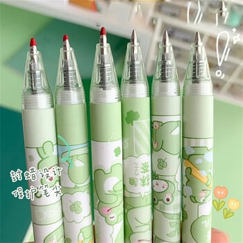 6 τμχ Cute Frog Gel στυλό Kawaii Stationery Στυλό Ballpoint Ballpen Students Gifts Στυλό Fashion School Αναλώσιμα Γραφείου