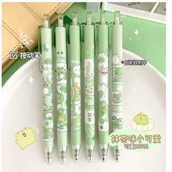 6 τμχ Cute Frog Gel στυλό Kawaii Stationery Στυλό Ballpoint Ballpen Students Gifts Στυλό Fashion School Αναλώσιμα Γραφείου