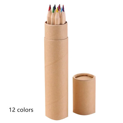 Olovka za crtanje u 12 boja, profesionalni set uljanih boja, sirovo drvo za dječje crteže, ured, škola, umjetnički pribor za umjetnike
