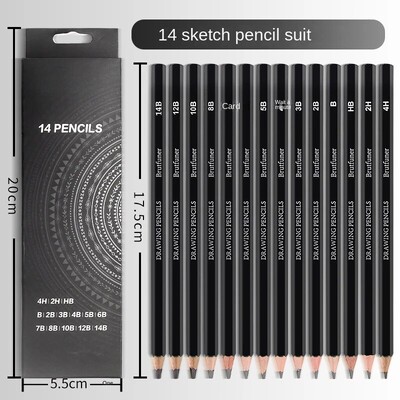 Profesionalne metalne olovke u boji od crnog drveta od 3,0 mm od 12 komada za umjetničko slikarstvo, školu crtanja, tiskanice za umjetničke skice