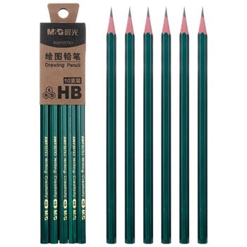 M&G HB Pencil 10PCS Classic Πράσινο Εξαγωνικό Ξύλινο Μολύβι Μαθητές Γράφουν Τέχνη Σκίτσο Σχέδιο Ξύλινο Μολύβι