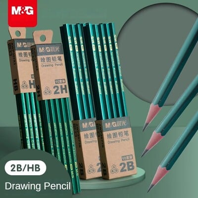 M&G HB Pencil 10PCS Classic Πράσινο Εξαγωνικό Ξύλινο Μολύβι Μαθητές Γράφουν Τέχνη Σκίτσο Σχέδιο Ξύλινο Μολύβι