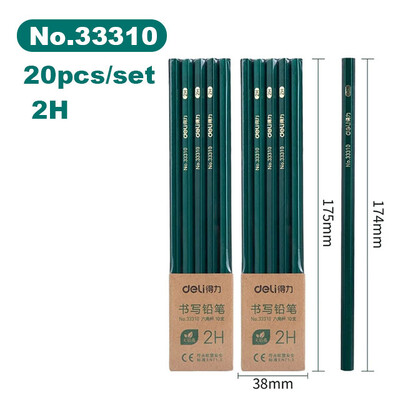 Deli 10 kom/set Drvena olovka HB 2B 2H Dječja olovka za skicu za ispitivanje, pribor za pisanje, umjetnički pribor