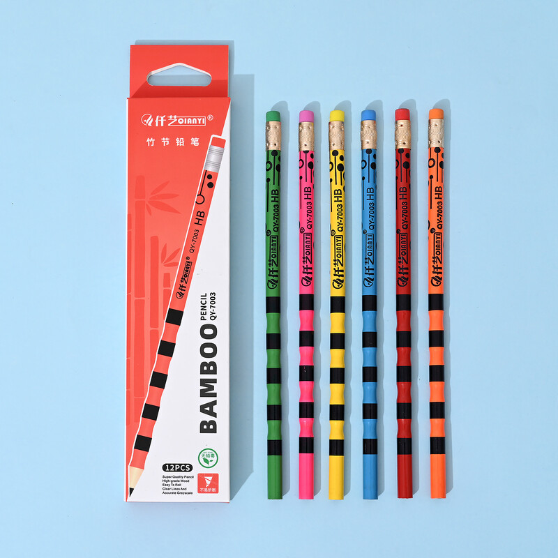 12 komada bambusovih drvenih olovaka za učionicu, drvenih olovaka s gumicama, HB olovke za skiciranje, crtanje, povratak u školu