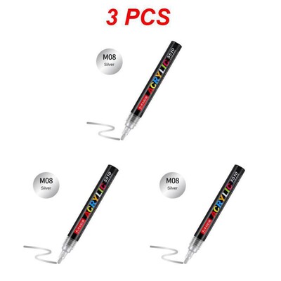 1/3/5PCS Цветове Арт Маркер Акрилна боя Четка Писалка Живопис Камък Керамика Стъкло Дърво Платно Рисуване на графити