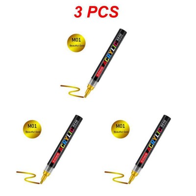 1/3/5PCS Цветове Арт Маркер Акрилна боя Четка Писалка Живопис Камък Керамика Стъкло Дърво Платно Рисуване на графити