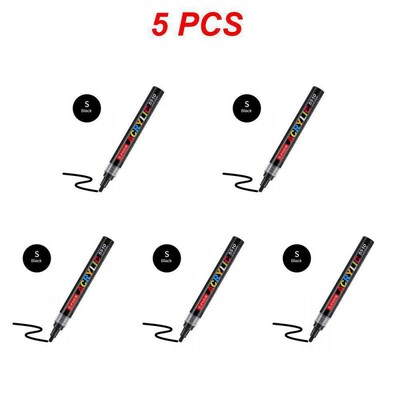1/3/5PCS Цветове Арт Маркер Акрилна боя Четка Писалка Живопис Камък Керамика Стъкло Дърво Платно Рисуване на графити