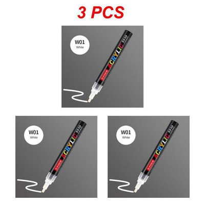 1/3/5PCS Цветове Арт Маркер Акрилна боя Четка Писалка Живопис Камък Керамика Стъкло Дърво Платно Рисуване на графити