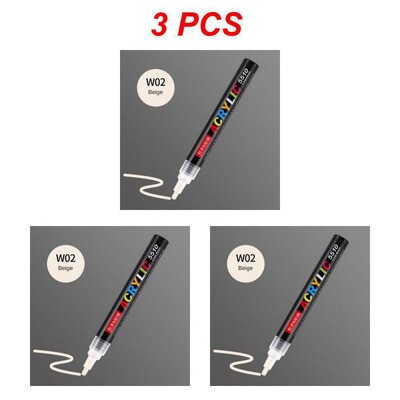 1/3/5PCS Цветове Арт Маркер Акрилна боя Четка Писалка Живопис Камък Керамика Стъкло Дърво Платно Рисуване на графити