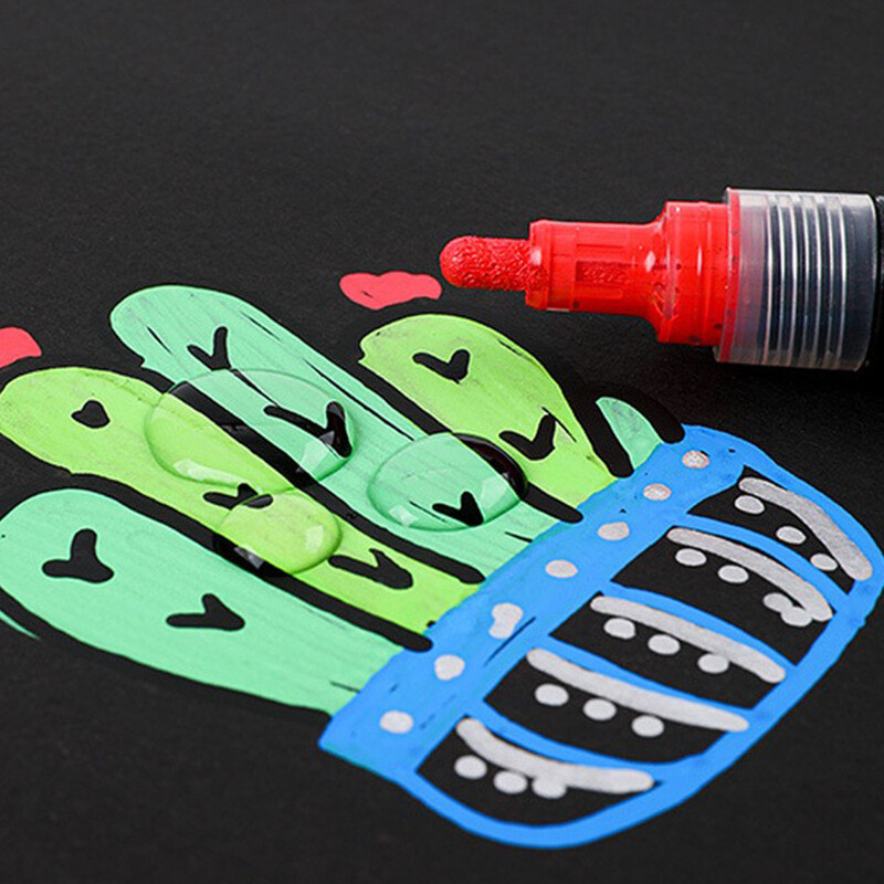 1/3/5PCS Цветове Арт Маркер Акрилна боя Четка Писалка Живопис Камък Керамика Стъкло Дърво Платно Рисуване на графити