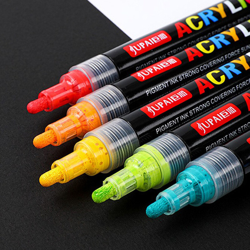1/3/5PCS Цветове Арт Маркер Акрилна боя Четка Писалка Живопис Камък Керамика Стъкло Дърво Платно Рисуване на графити
