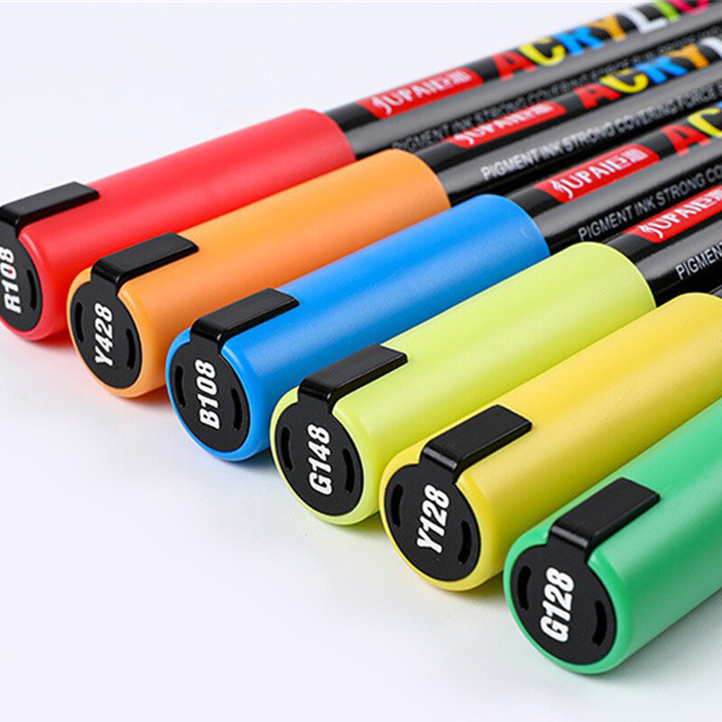 1/3/5PCS Цветове Арт Маркер Акрилна боя Четка Писалка Живопис Камък Керамика Стъкло Дърво Платно Рисуване на графити