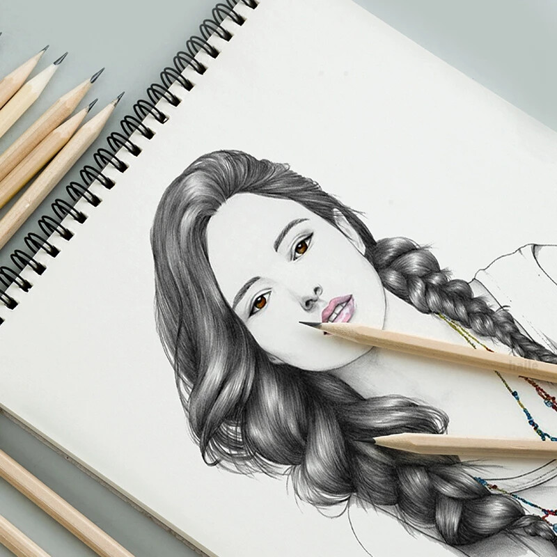 100 бр./лот HB молив Естествен шестоъгълник Дървени моливи Детска живопис Рисуване Скица Писане Студентски канцеларски материали Детски консумативи