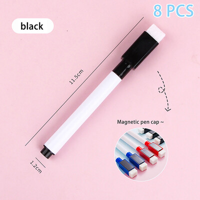 8 komada šarenih magnetskih flomastera za suho brisanje, flomastera za suho brisanje velikog kapaciteta, flomastera za bijelu ploču koji se mogu izbrisati Uredski školski pribor