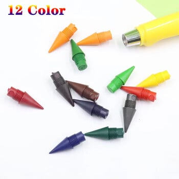 Νέα τεχνολογία 12 Color Infinity Pencils No Ink Kawaii Unlimited Pencil School Kids Art Έγχρωμο σκίτσο Ζωγραφική Χαρτικά