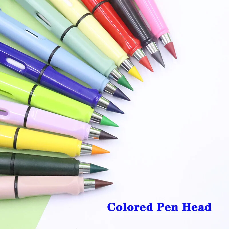 Nova tehnologija 12 Color Infinity Pencils No Ink Kawaii Unlimited Pencil School Kids Art Color Skice Painting Pribor