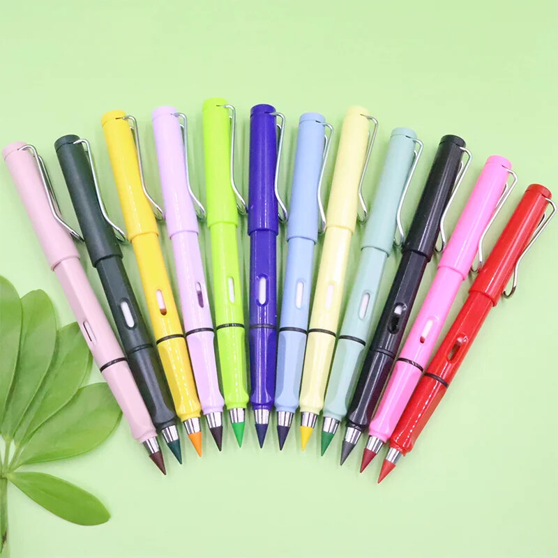 Nova tehnologija 12 Color Infinity Pencils No Ink Kawaii Unlimited Pencil School Kids Art Color Skice Painting Pribor