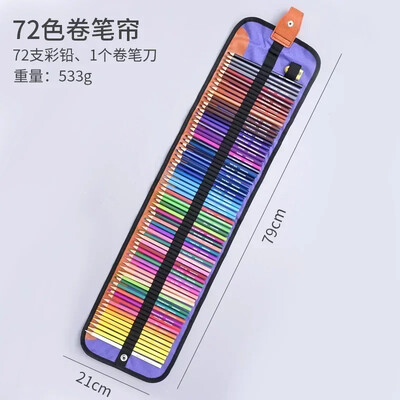 Set olovaka u boji od 50/72 komada s platnenom kutijom za smotanje - savršeno za bojenje, crtanje, crtanje i izradu rukotvorina
