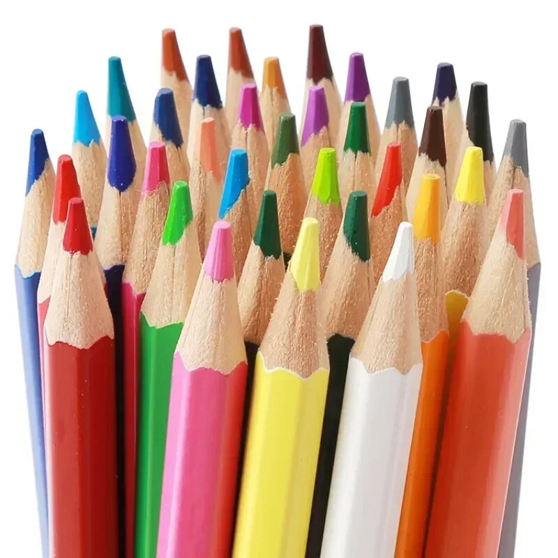 Set olovaka u boji od 50/72 komada s platnenom kutijom za smotanje - savršeno za bojenje, crtanje, crtanje i izradu rukotvorina