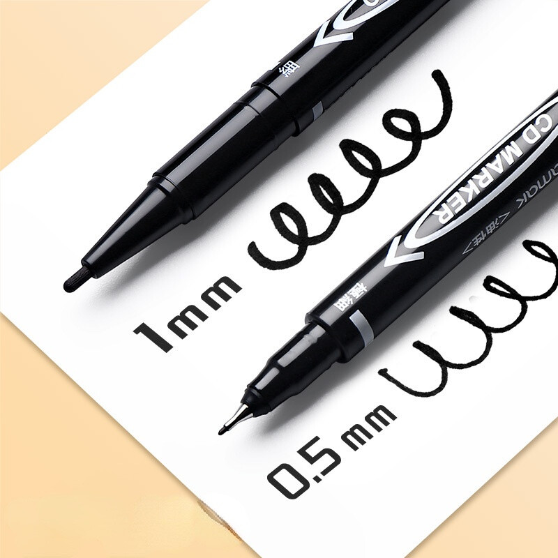 10 бр. Двуглави трицветни художествени маркери с фин връх, маслена водоустойчива черна химикалка Водоизтриваеми акварелни химикалки Писане