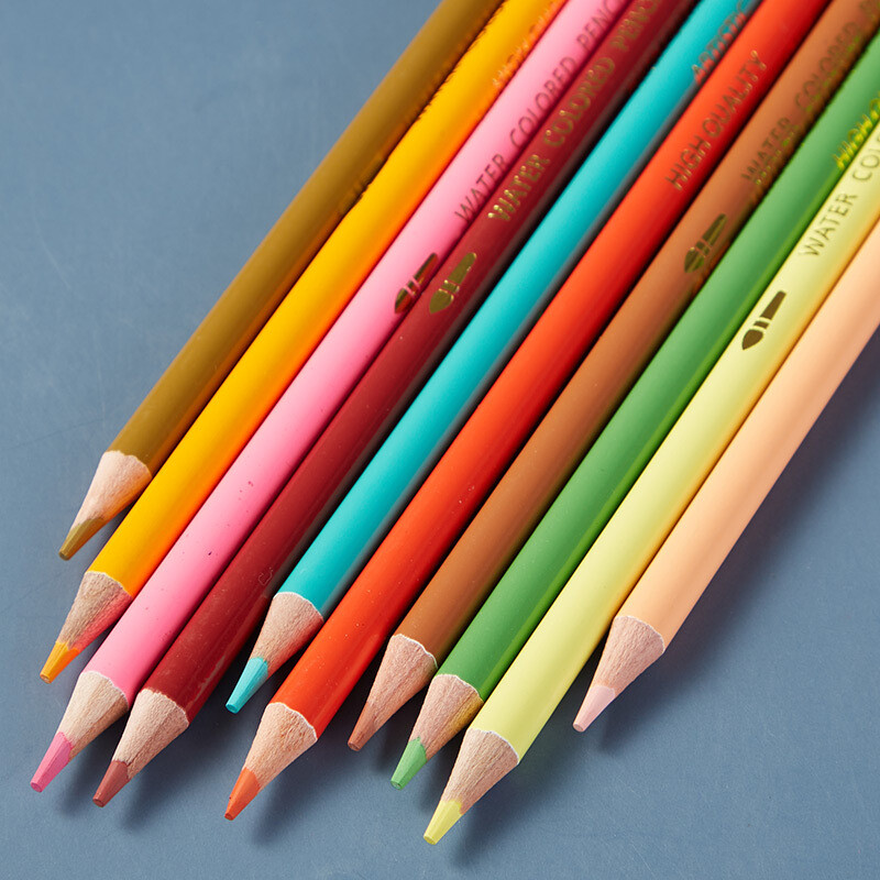 Set olovaka u boji topljivih u vodi 12/24 boje Olovke za crtanje grafita Profesionalni umjetnički pribor Pribor