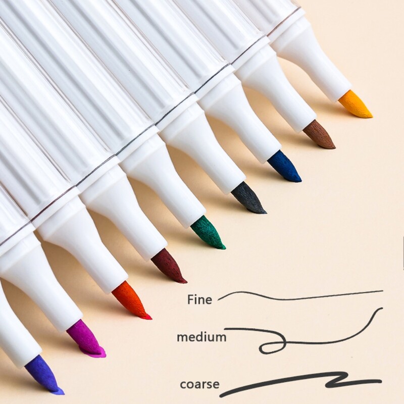 Set akrilnih markera velikog kapaciteta, 9 boja, umjetnički pribor za crtanje/slikanje/grafite, akrilna kist olovka u boji koja se može složiti
