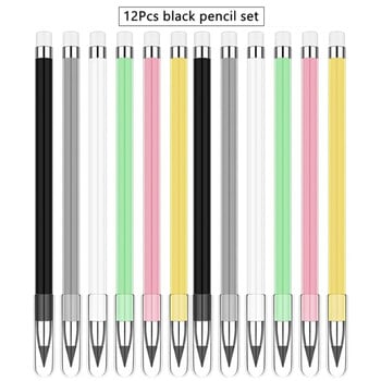 Σετ 12 χρωμάτων μολυβιών Eternal Erasable Pencil Cute Drawing Pencil Refill Απεριόριστα μολύβια γραφής Στυλό για σχολικά είδη τέχνης