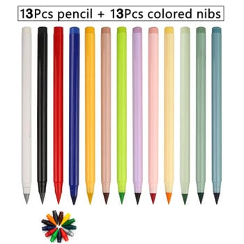 Σετ 12 χρωμάτων μολυβιών Eternal Erasable Pencil Cute Drawing Pencil Refill Απεριόριστα μολύβια γραφής Στυλό για σχολικά είδη τέχνης