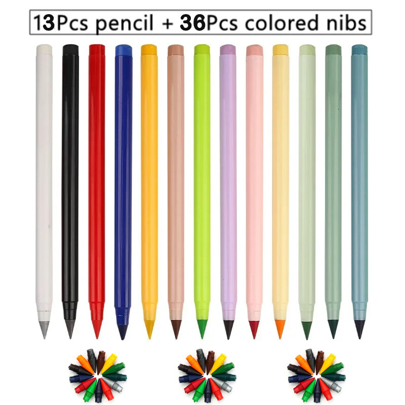 Set olovaka u 12 boja Vječna brisiva olovka Slatka nadopuna olovke za crtanje Neograničene količine olovaka za pisanje Olovke za školski likovni pribor