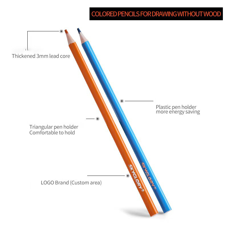 36 цвята Бездървен цветен молив Скица Живопис Молив Художник Ученици Набор за рисуване Ученически пособия Ръчна боя Оцветяване