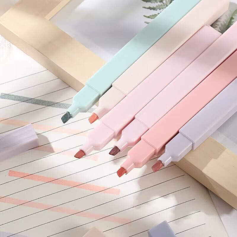 6 бр./компл. пастелен цветен хайлайтер Kawaii канцеларски цветен маркер ученически пособия Маркер за студенти японски канцеларски материали