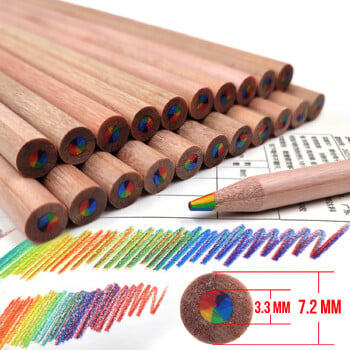 12 τμχ Χρωματιστό μολύβι Rainbow Seven Color Gradient Creative painting Graffiti Παιδικά κραγιόνια χρωματισμός Σκίτσο Δώρα μαθητών