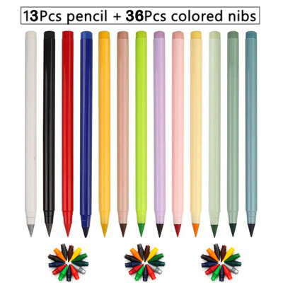 Set olovaka u 12 boja Slatka nadopuna za olovke za crtanje Neograničene količine olovaka za pisanje Vječno brisiva olovka Školski likovni pribor Pribor