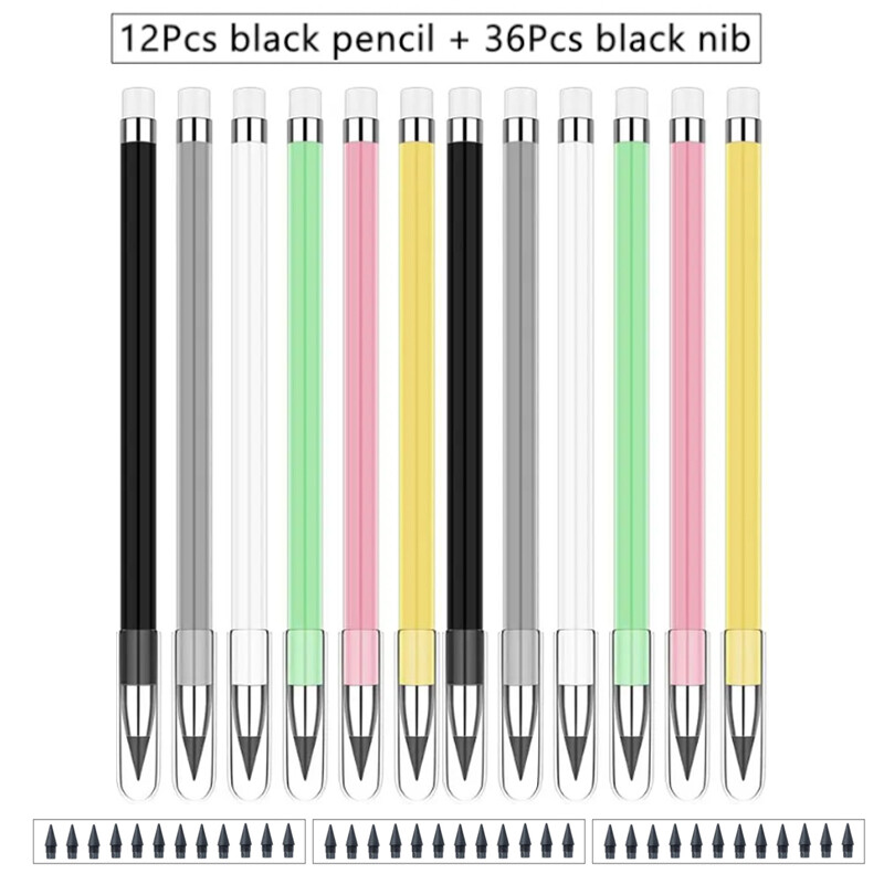 Set olovaka u 12 boja Slatka nadopuna za olovke za crtanje Neograničene količine olovaka za pisanje Vječno brisiva olovka Školski likovni pribor Pribor