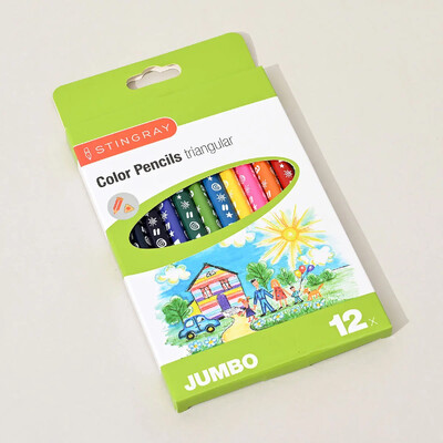 12 debelih i 18 tankih šipki Trokutasta obojena olovna kutija Crtana kutija Grafiti Olovka Darovi za studente Uredski pribor