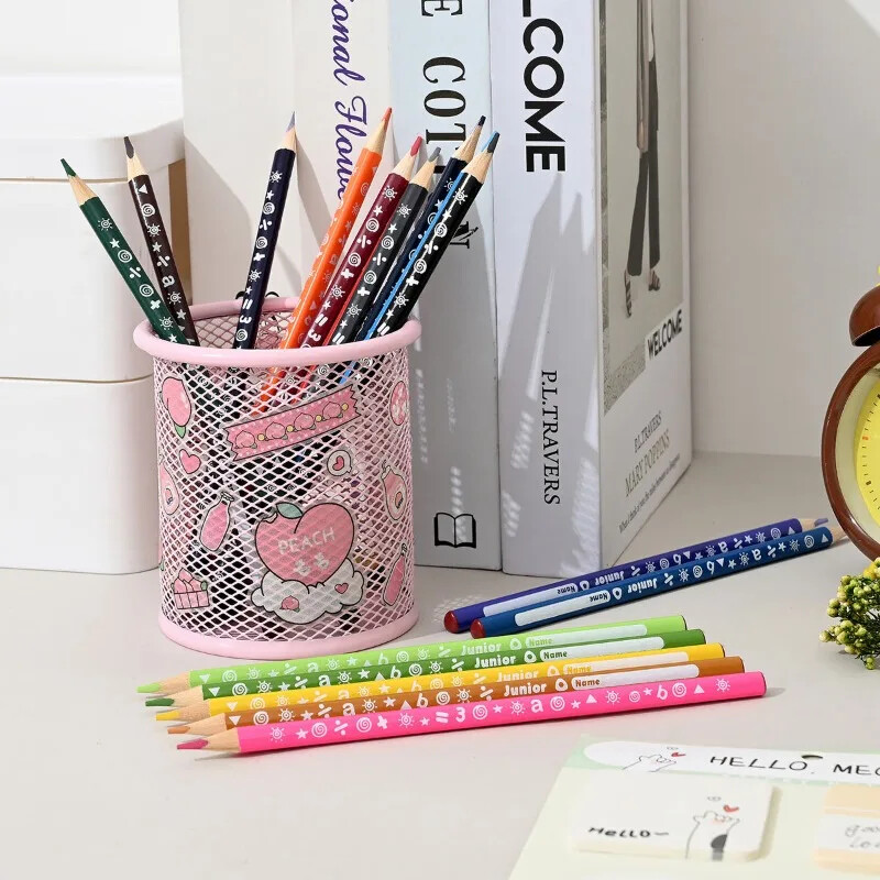 12 debelih i 18 tankih šipki Trokutasta obojena olovna kutija Crtana kutija Grafiti Olovka Darovi za studente Uredski pribor