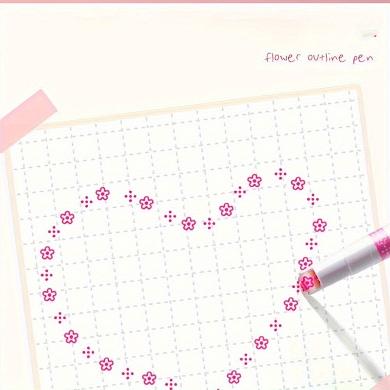 6kom/set Olovke za obrise u obliku cvijeta Višestruki uzorci Olovke za dnevnike, markeri u valovitim bojama