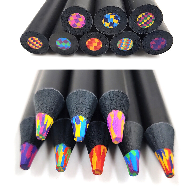 Nasumične boje 1PC Gradijent Rainbow Pencil Art Crtanje u boji Nasumično crtanje