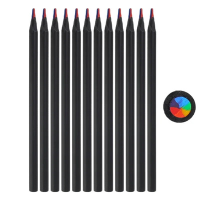 12 kom/Set Kawaii Rainbow Pencil Bojice s koncentričnim gradijentom u 7 boja Dječji dar Olovke u boji Umjetnička slika Crtanje Pribor