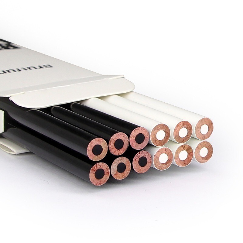 2/12kom crno-bijele olovke u boji - Trajna olovka za crtanje u boji Drvene olovke u boji na bazi ulja za umjetnike i početnike