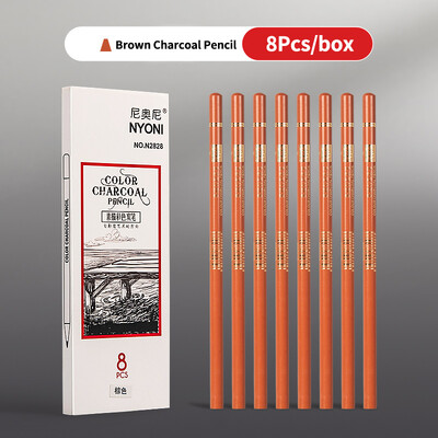 Karbonska olovka Profesionalna bijela ugljena olovka za isticanje bijela/crna/smeđa boja Karbonska olovka za crtanje Art alati