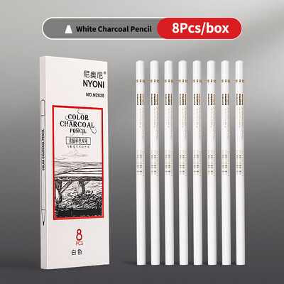 Karbonska olovka Profesionalna bijela ugljena olovka za isticanje bijela/crna/smeđa boja Karbonska olovka za crtanje Art alati