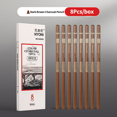 Karbonska olovka Profesionalna bijela ugljena olovka za isticanje bijela/crna/smeđa boja Karbonska olovka za crtanje Art alati