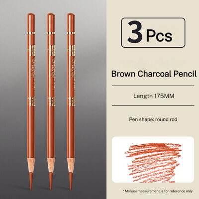 Karbonska olovka Profesionalna bijela ugljena olovka za isticanje bijela/crna/smeđa boja Karbonska olovka za crtanje Art alati