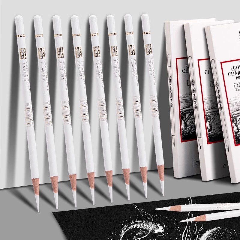 Karbonska olovka Profesionalna bijela ugljena olovka za isticanje bijela/crna/smeđa boja Karbonska olovka za crtanje Art alati