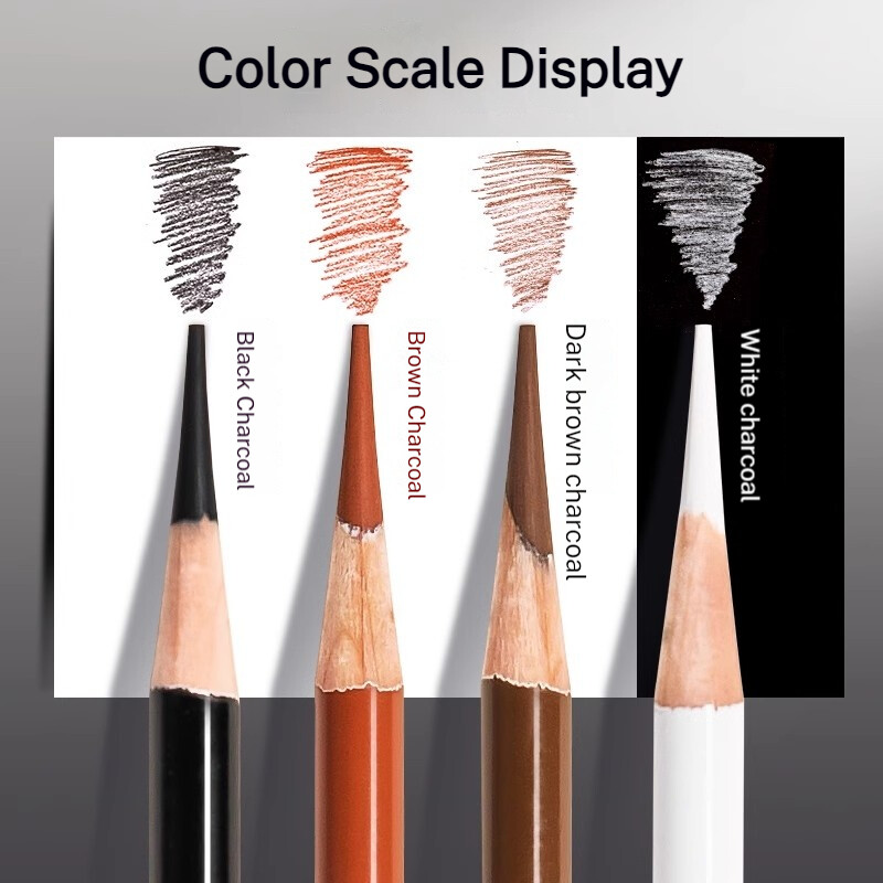 Karbonska olovka Profesionalna bijela ugljena olovka za isticanje bijela/crna/smeđa boja Karbonska olovka za crtanje Art alati
