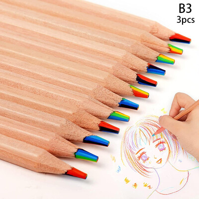 3/5 бр. 7 цвята Моливи с градиент на дъгата Моливи с джъмбо цвят Многоцветни моливи за изкуство, рисуване, оцветяване, скициране