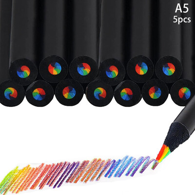 3/5 бр. 7 цвята Моливи с градиент на дъгата Моливи с джъмбо цвят Многоцветни моливи за изкуство, рисуване, оцветяване, скициране