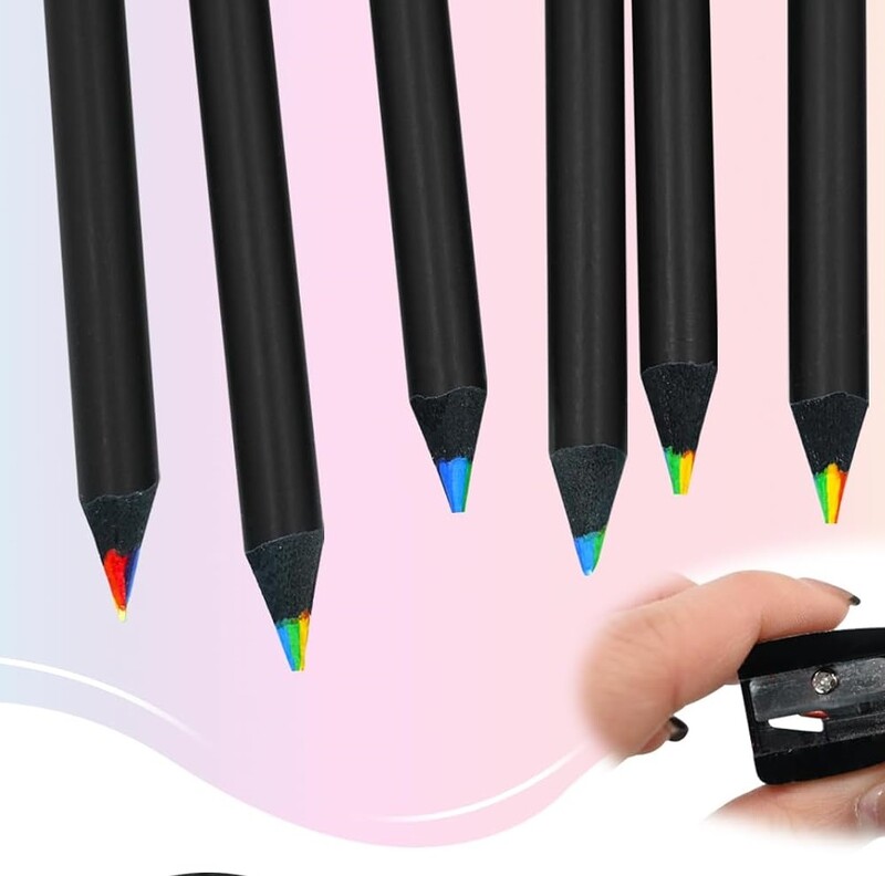 12kom/Set Kawaii Rainbow Pencil Bojice s koncentričnim gradijentom u 7 boja Dječji dar Olovke u boji Umjetnička slika Crtanje Pribor