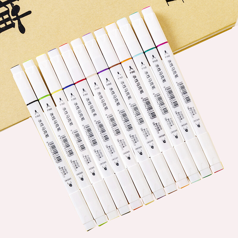 12/18/24/36 Marker u boji Dvostruki set markera na bazi vode Studentski slikarski pribor Školski pribor